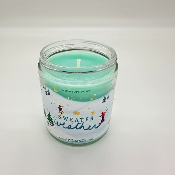Bath & Body Works Sweater Weather 7oz Single Wick Candle New - Picture 4 of 4